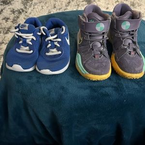 2 pair of Nikes, toddler sized 11.5